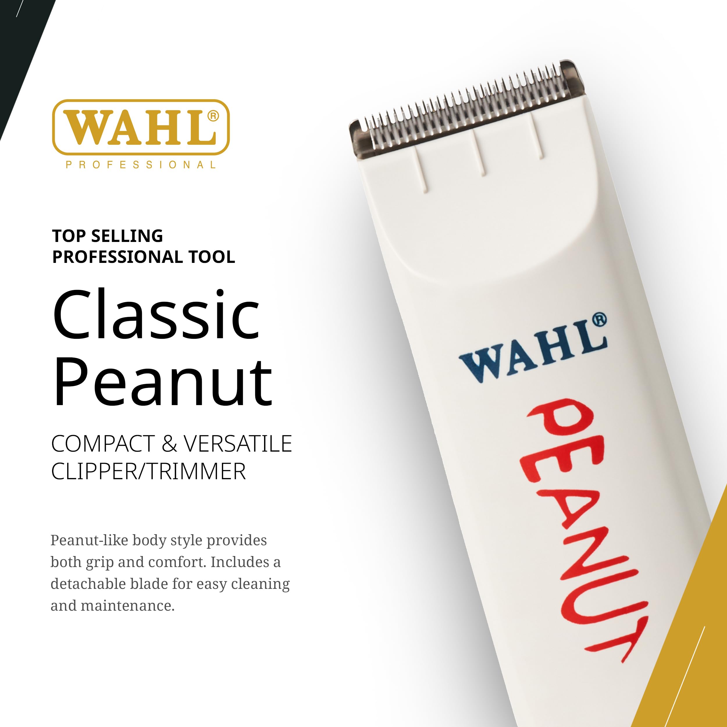 Wahl Classic Peanut Trimmer held in hand showing ergonomic control
