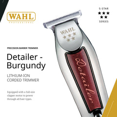 Wahl Professional Detailer Trimmer burgundy for lining and artwork