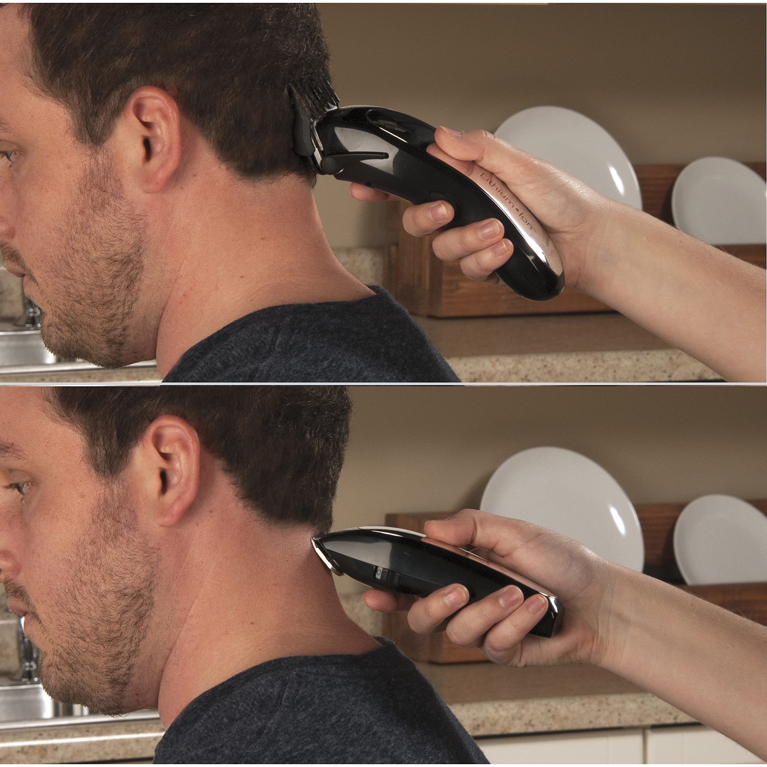 Wahl professional-grade motor details emphasize powerful performance at home.