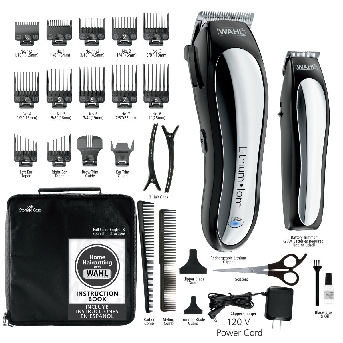 Wahl storage case keeps accessories organized for tidy at-home grooming.