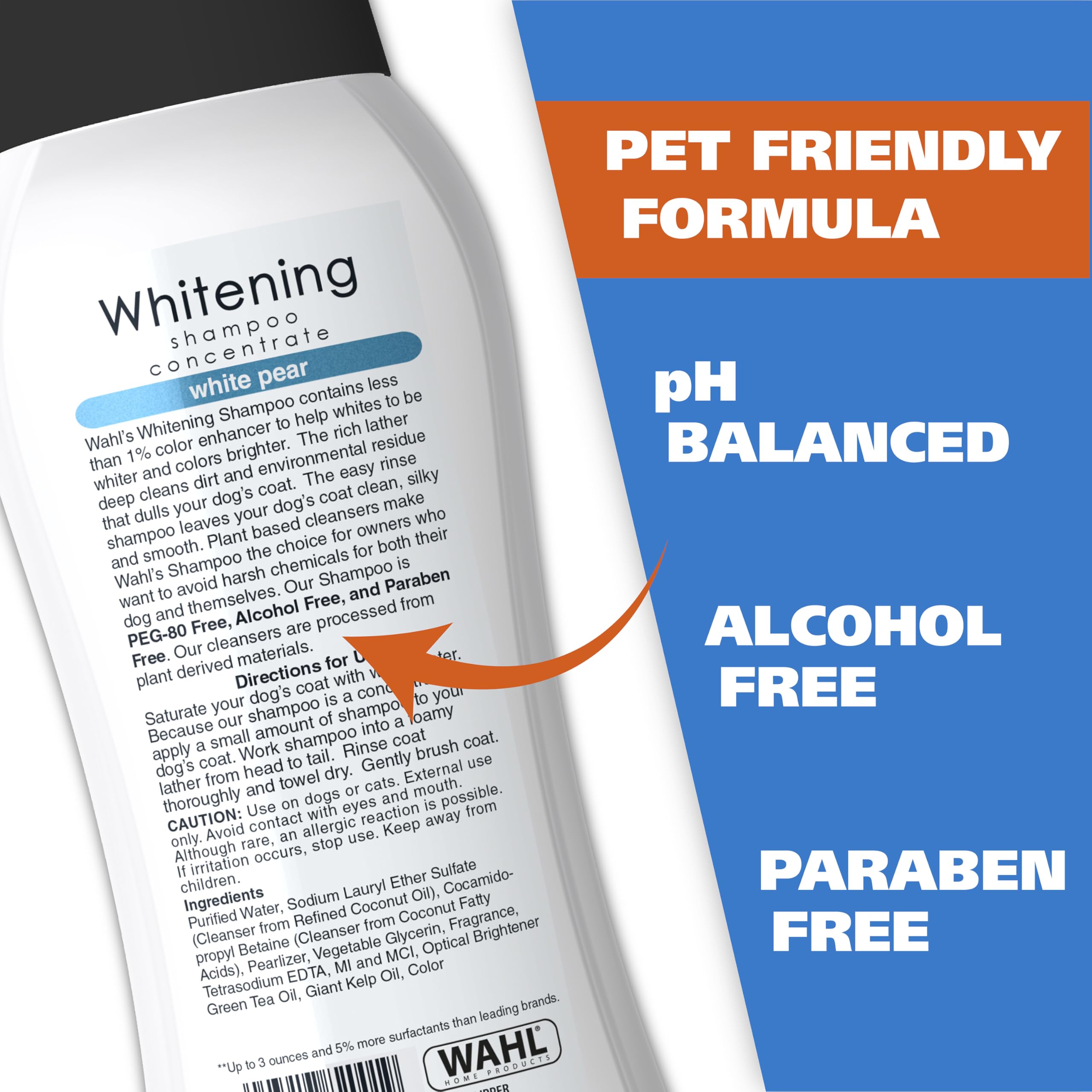 Wahl White Pear Shampoo lather demonstrates rich foam for easy rinsing.
