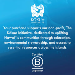 Waiākea label close-up shows minerals like calcium and potassium.