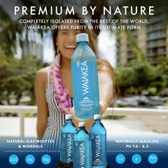 Waiakea water bottle with pH-7-8 for balanced hydration on the go
