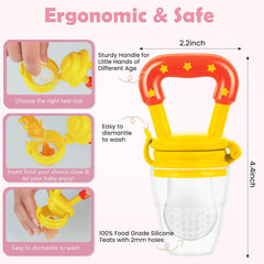 WAJIAYON pacifier clip keeps the feeder within reach and prevents drops