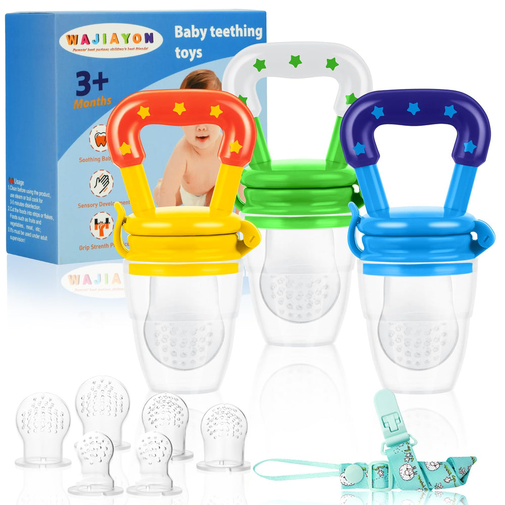 WAJIAYON fruit feeder pouch opened for thorough cleaning and safety.
