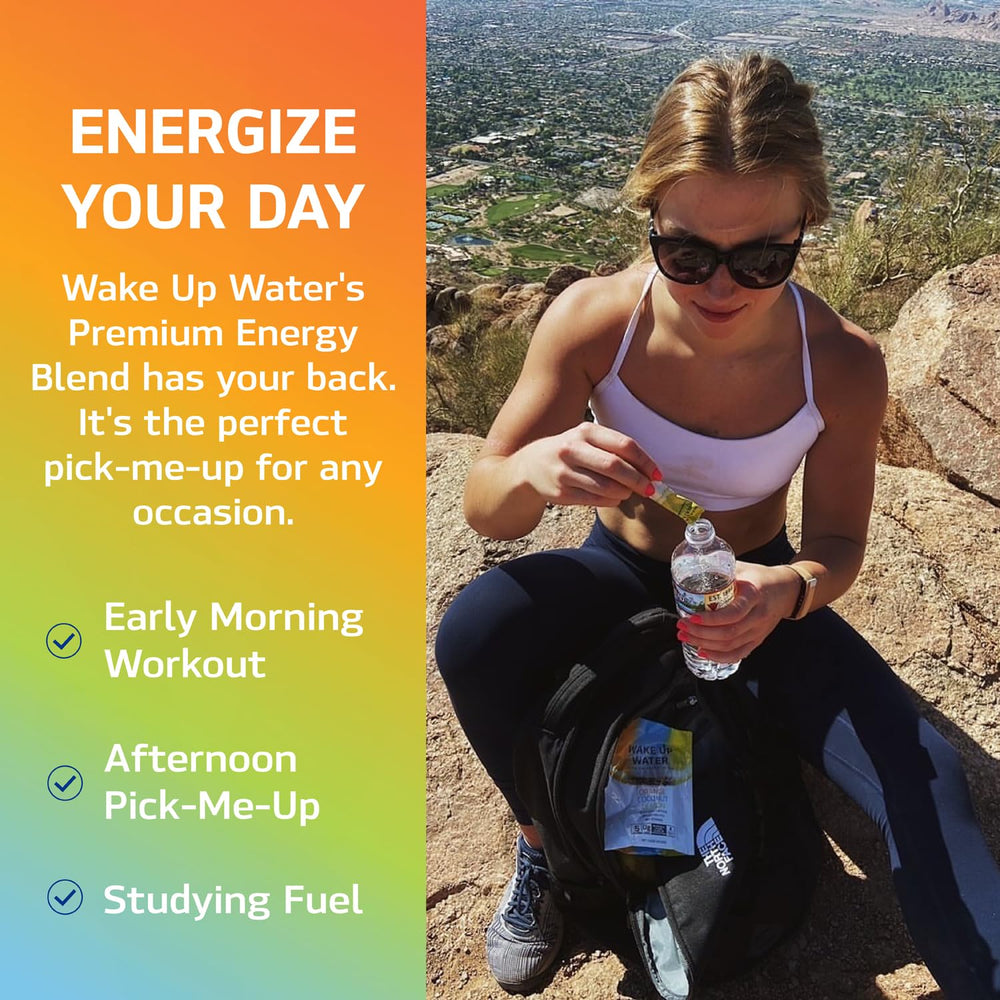 Wake Up Water citrus packet: bright flavor and quick hydration on the run.