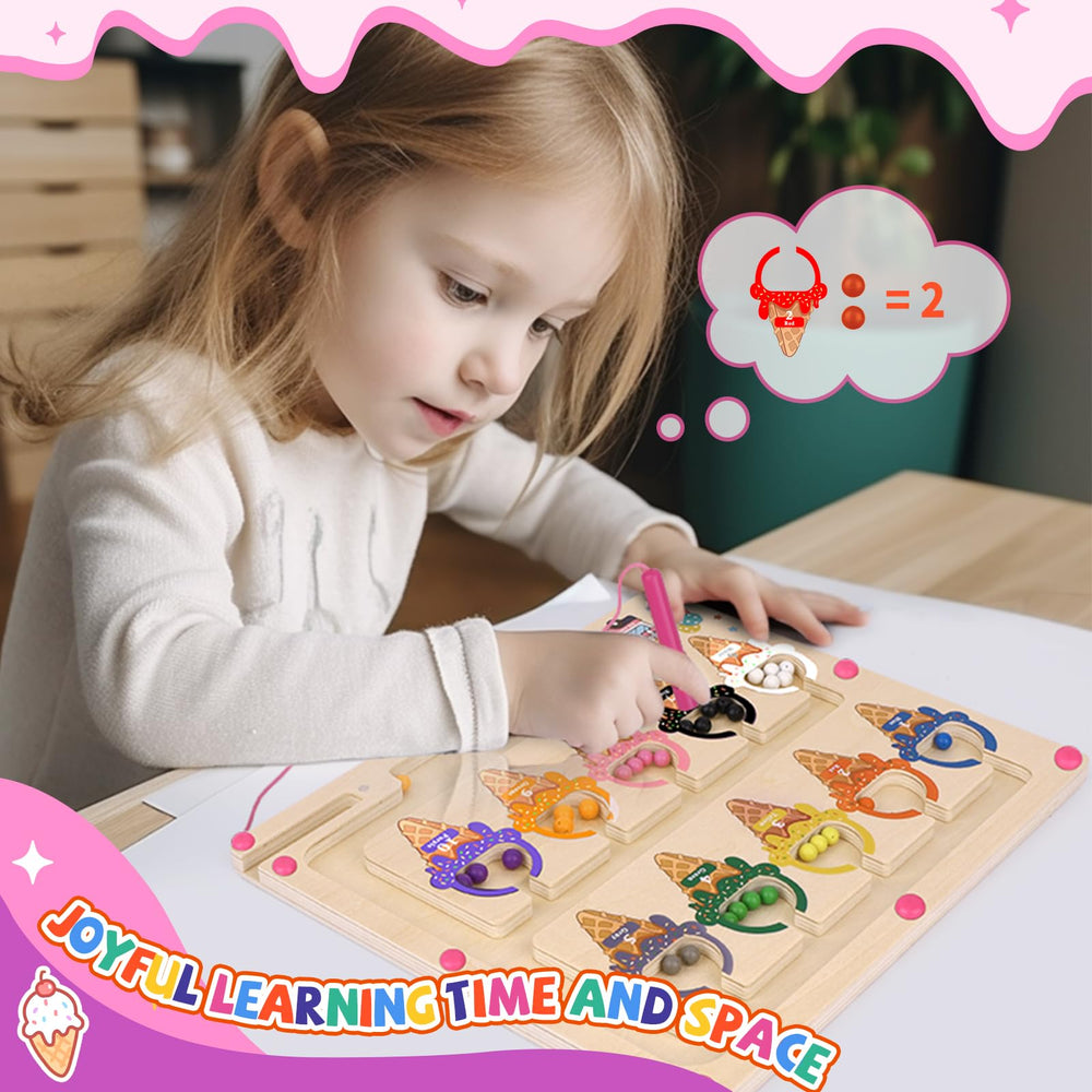 wakeInsa magnetic bead pieces included for creative problem solving during play