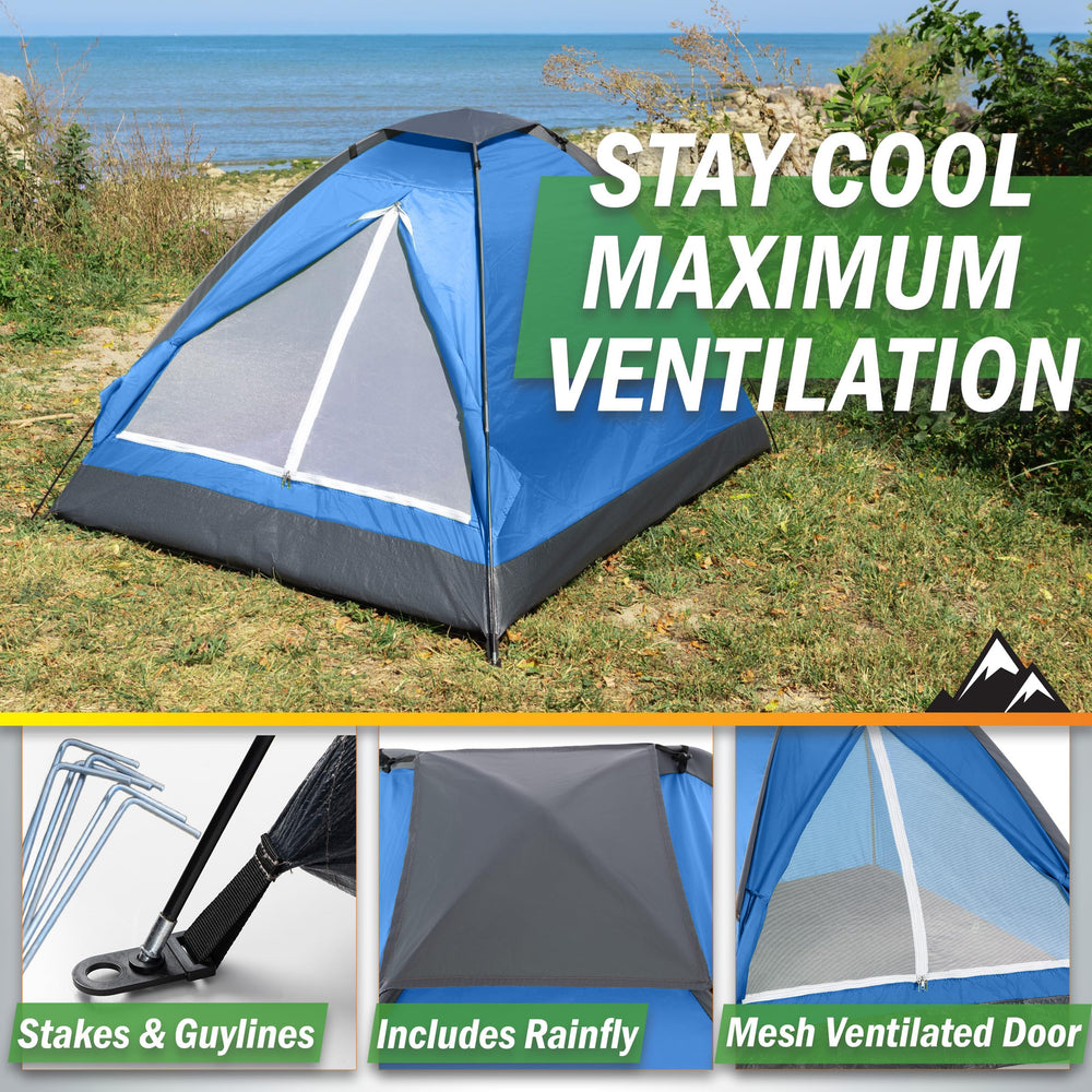 Fiberglass poles offer lightweight durability for quick setup on varied terrain.