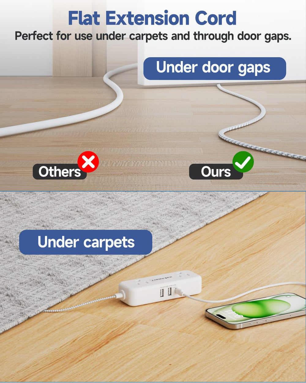 Waksmart home office and dorm setup for clutter-free power access