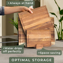 WALDWERK cutting board 0.8 inch thick for sturdy, precise prep.