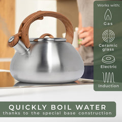 WALDWERK Tea Kettle induction-compatible design for even heating