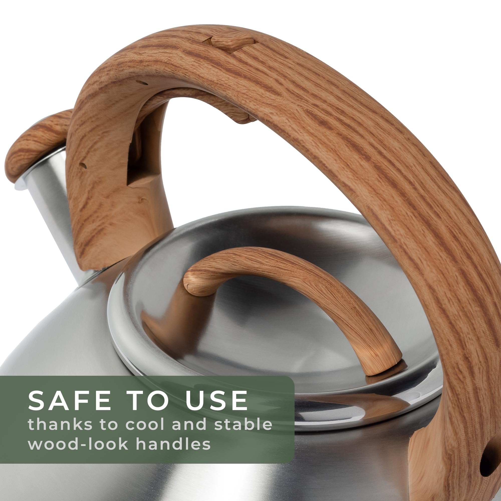 WALDWERK Tea Kettle stainless steel finish resists rust for daily use
