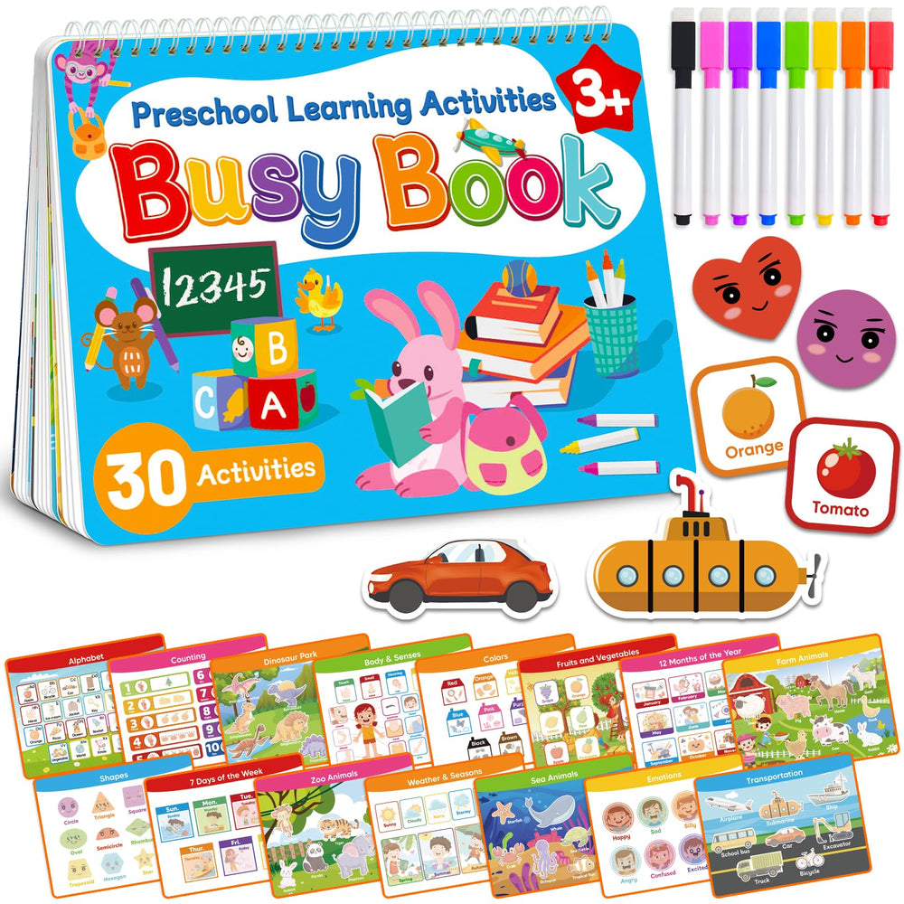 Walenced Busy Book toddlers assembly Velcro: quick setup for on-the-go learning.