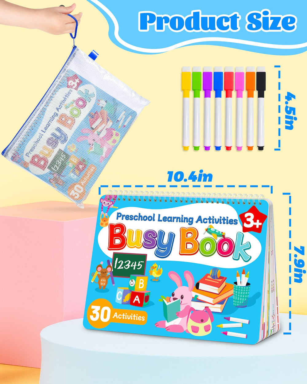 Walenced Busy Book Toddlers durable-materials: sturdy pages for energetic preschoolers.