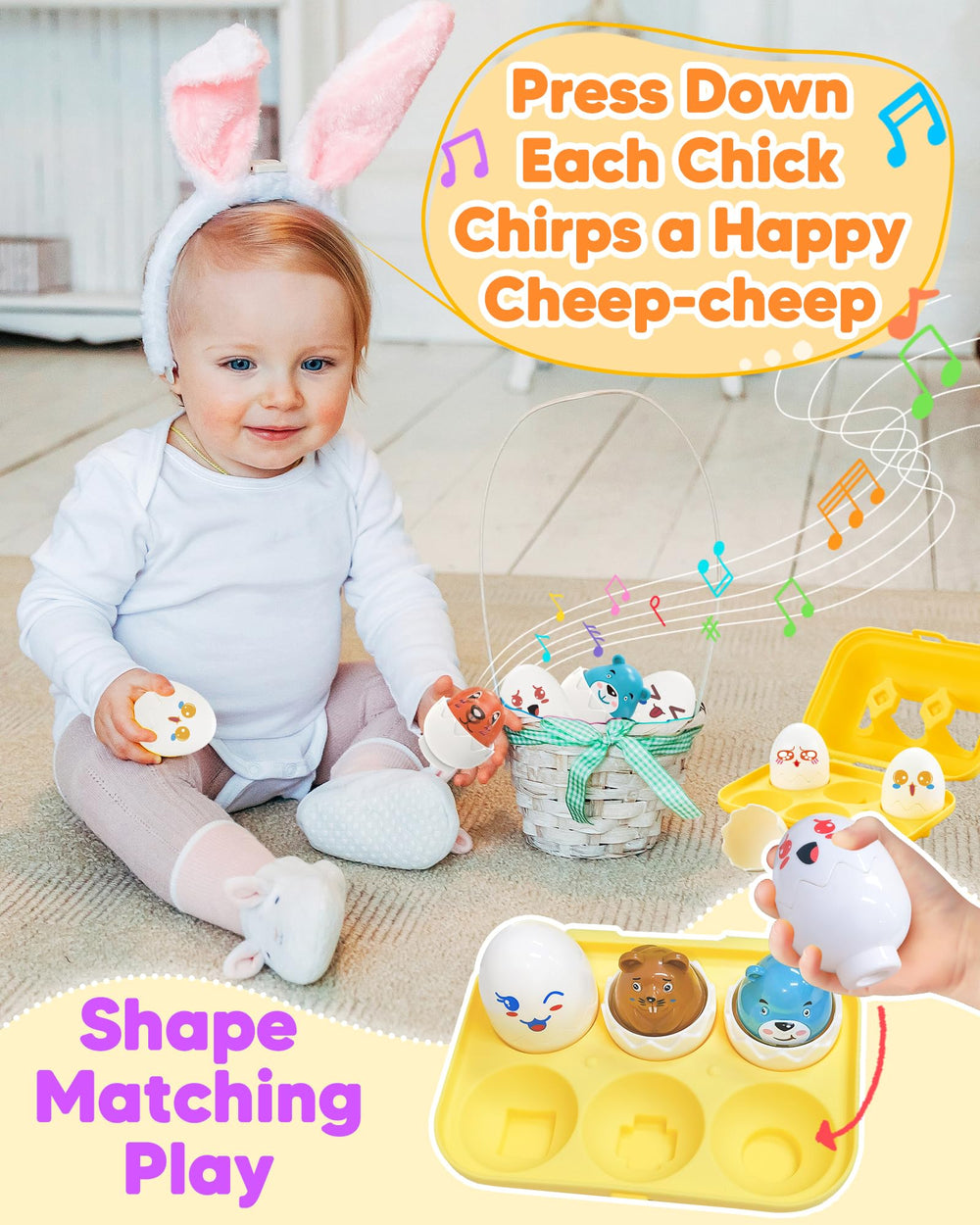 Durable Walenced Easter egg toys withstand active toddler play