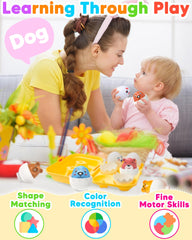 Walenced Easter egg toys for sorting and stacking encourage fine motor skills