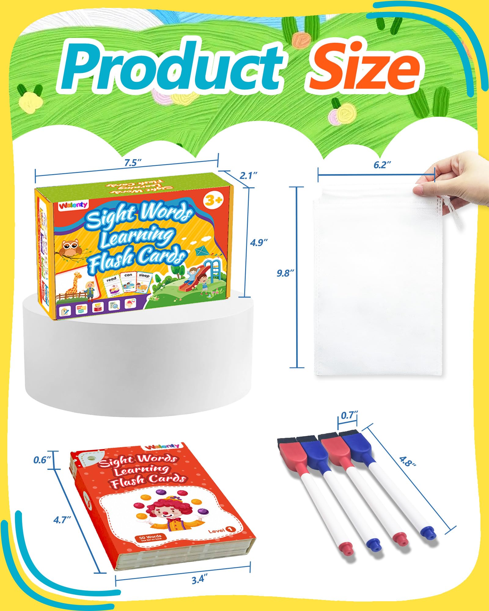 Walenty flash cards on portable rings are ideal for on-the-go study.