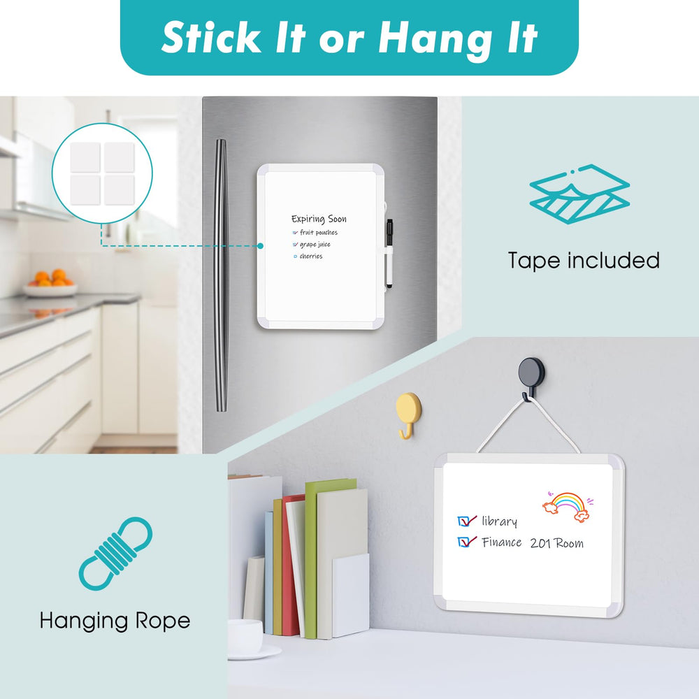 WALGLASS adhesive strips ready for fast sticking on fridge or wall.