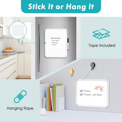 WALGLASS adhesive strips ready for fast sticking on fridge or wall.