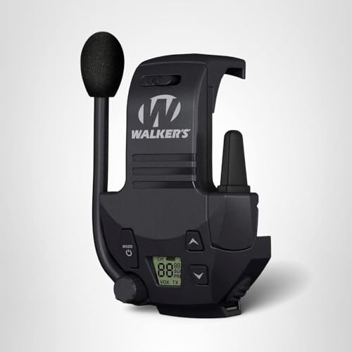 Walker's Razor Walkie-Talkie built-in wind-proof mic for clearer voice.