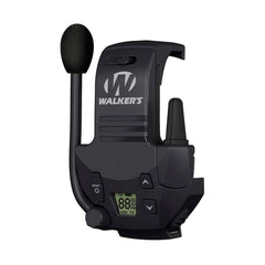 Walker's Razor Walkie-Talkie mounted on Razor muff for seamless team communication.