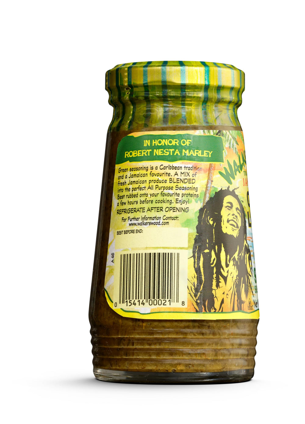 Walkerswood Green Seasoning sprinkled on vegetables to enhance flavor