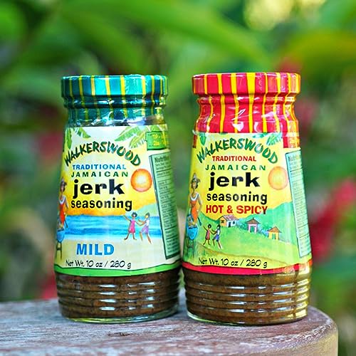 Walkerswood Jerk Seasoning Mild in action seasoning grilled chicken and vegetables.