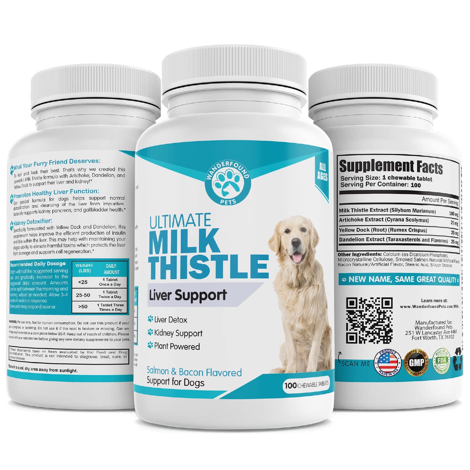 Wanderfound Pets milk thistle closeup showing chewable texture and palatable taste