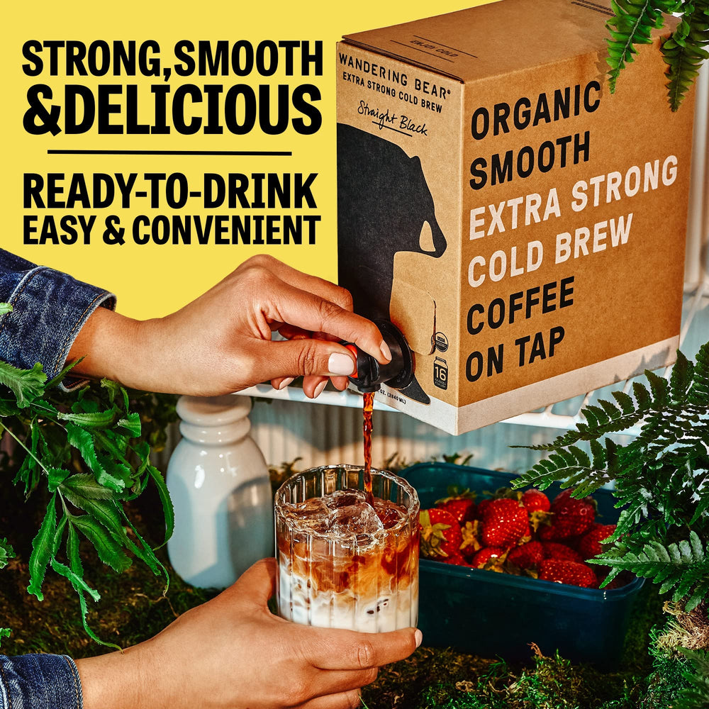 Wandering Bear Filtered water purity label emphasizes clean taste and consistency