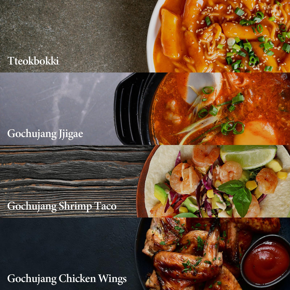 Wang Gochujang packaging highlights non-GMO, all-natural ingredients.