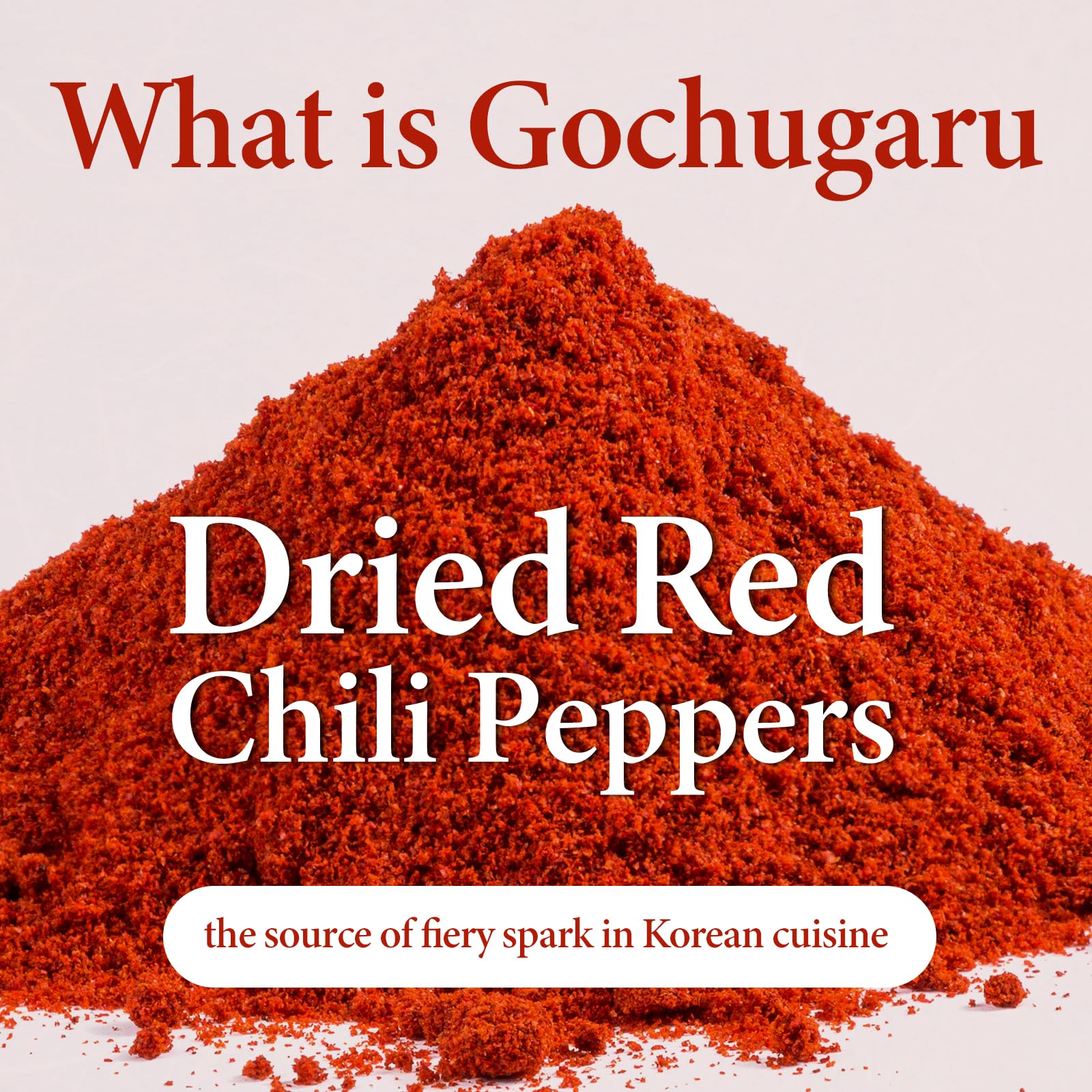 Wang gochugaru powder shows texture ideal for even distribution in sauces.