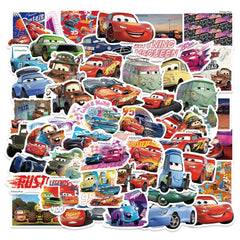 Wanhuatong cartoon sticker pack on a clean surface showcasing 50 diverse designs for DIY decor