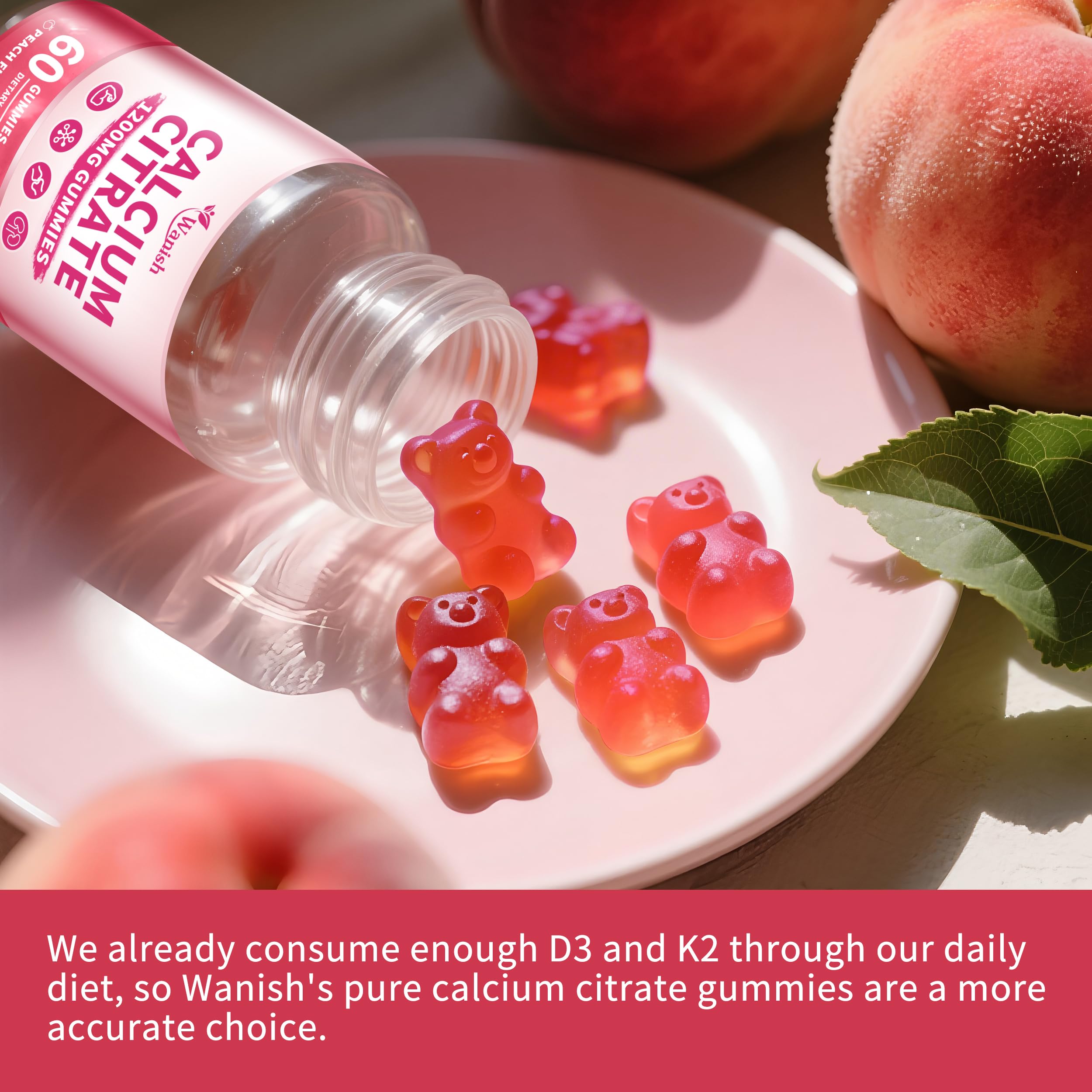 Wanish bear-shaped gummies designed for tasty daily calcium intake.