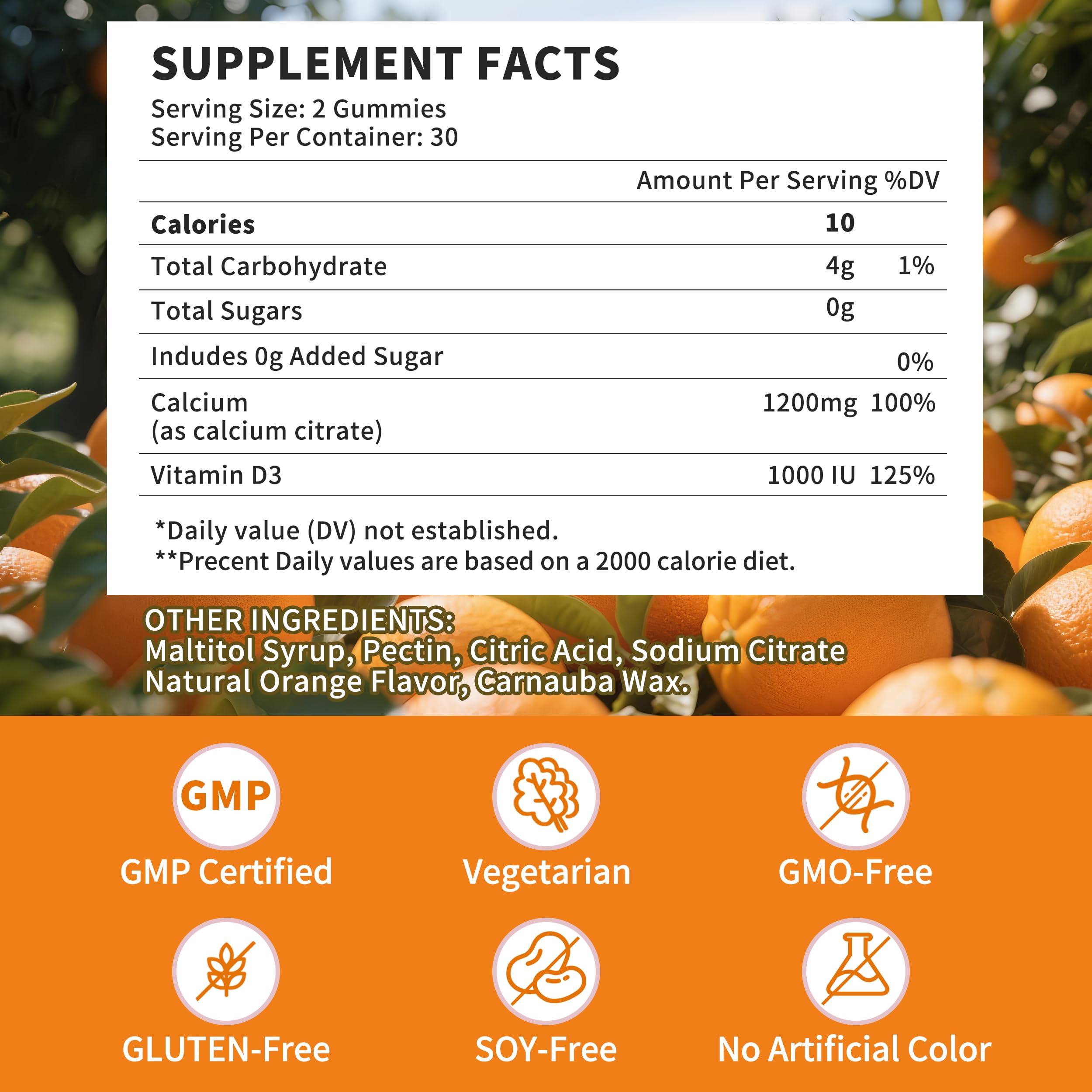 Wanish gummies with orange flavor and vegan formula