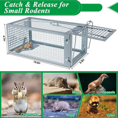 Wanqueen small rodent trap with galvanized steel for durable, reusable use