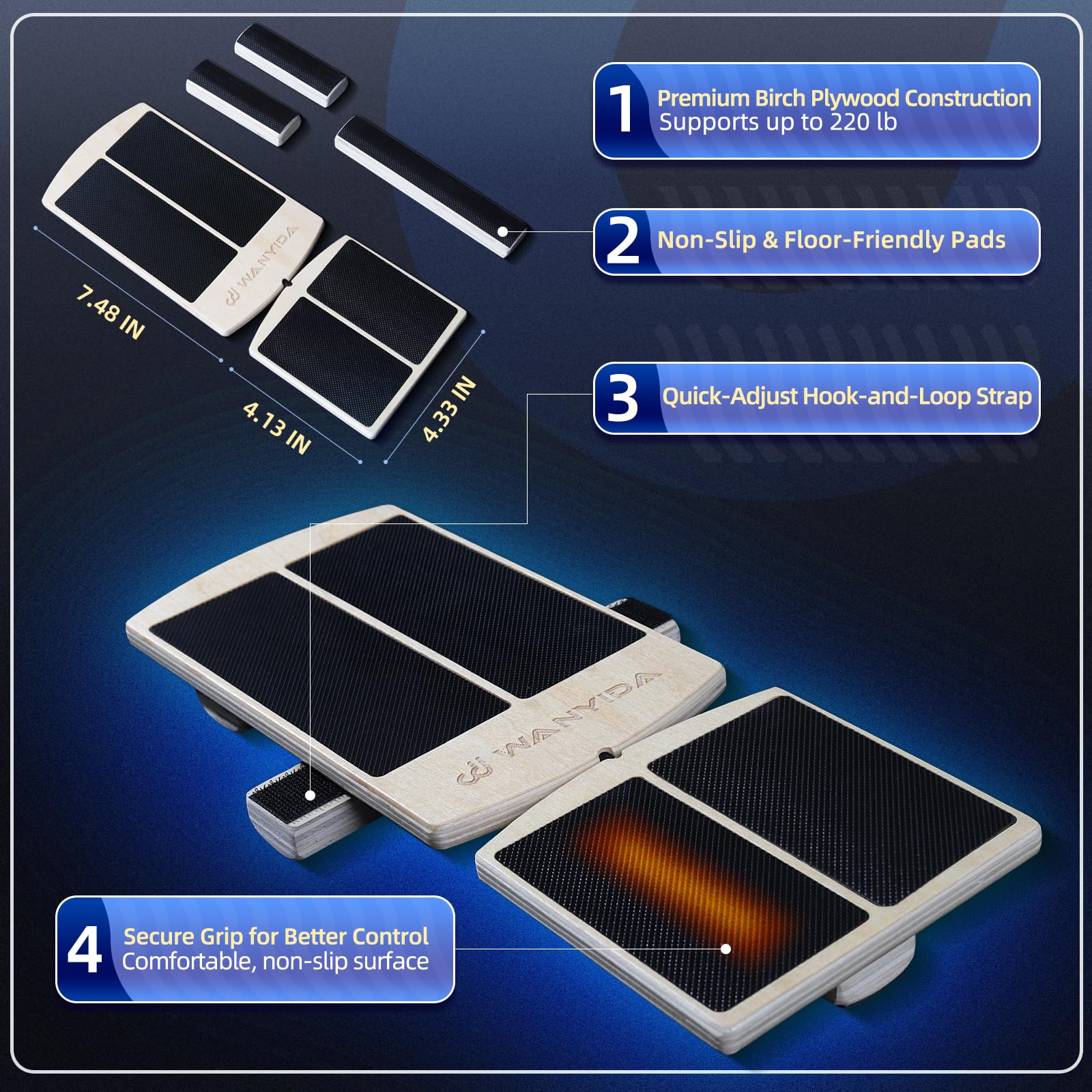 WANYIDA compact portable design fits small spaces for on-the-go training.