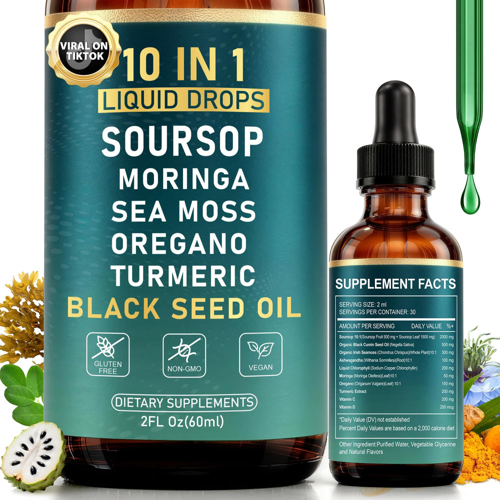 War Tiger Sports Soursop Drops bottle for daily wellness support