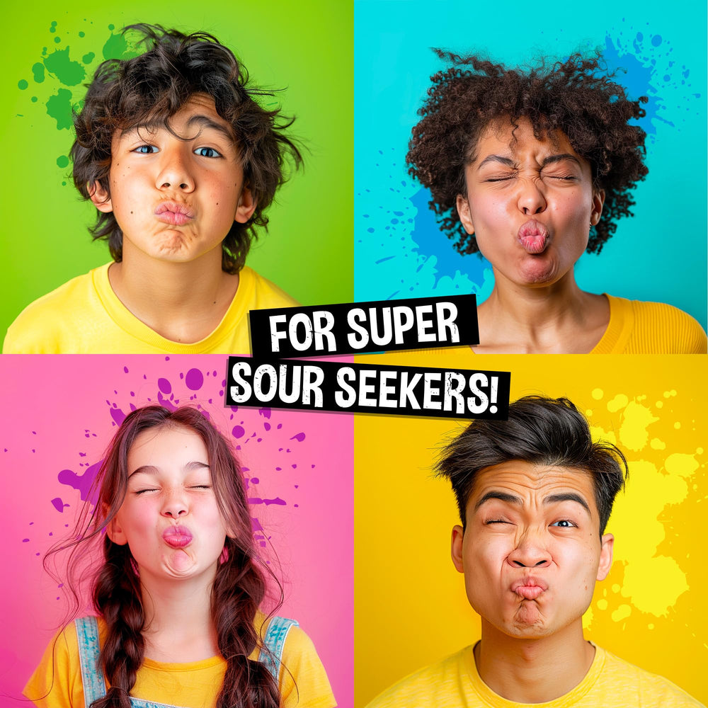 Warheads Super Sour Spray pour-action shot shows quick flavor burst.