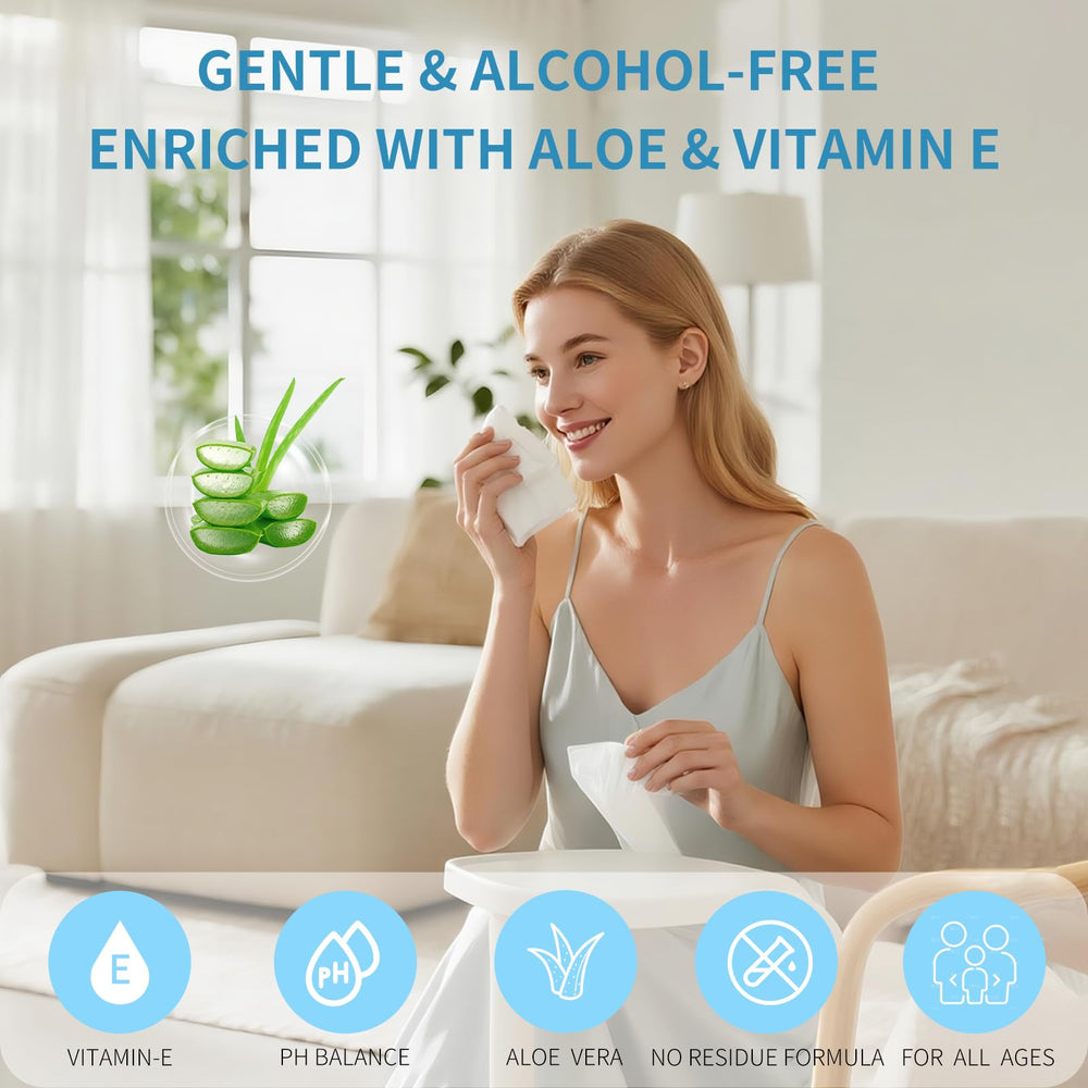 Warmify fragrance-free wipes for sensitive skin with gentle cleansing.