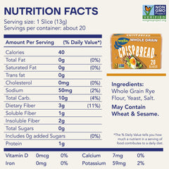 Wasa crispbread whole-grain-crisp ideal for avocado, cheese, or hummus combos
