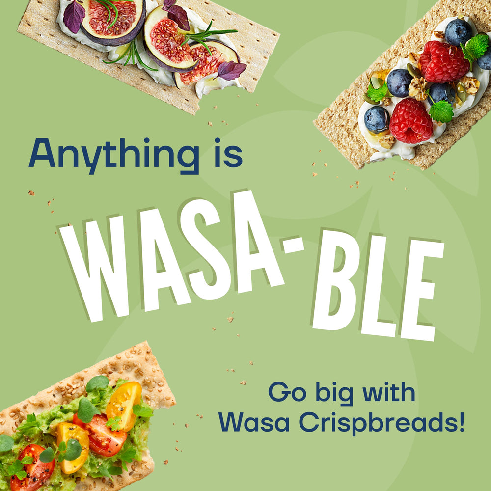 Wasa Crisp'n Light as lunch base with toppings.