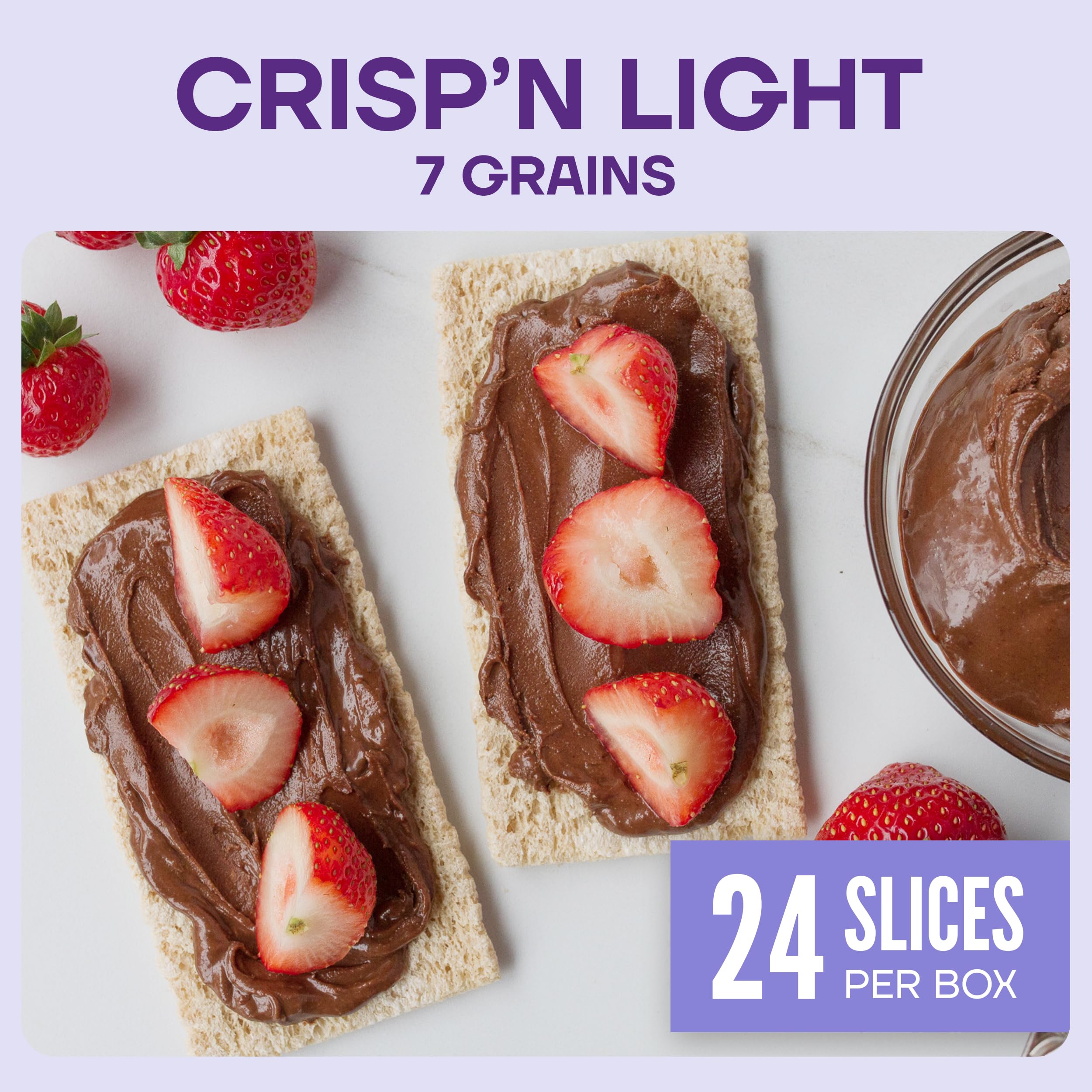Wasa Crisp'n Light crispbread topped with ingredients for versatile snacking.