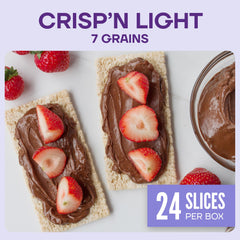 Wasa Crisp'n Light crispbread topped with ingredients for versatile snacking.