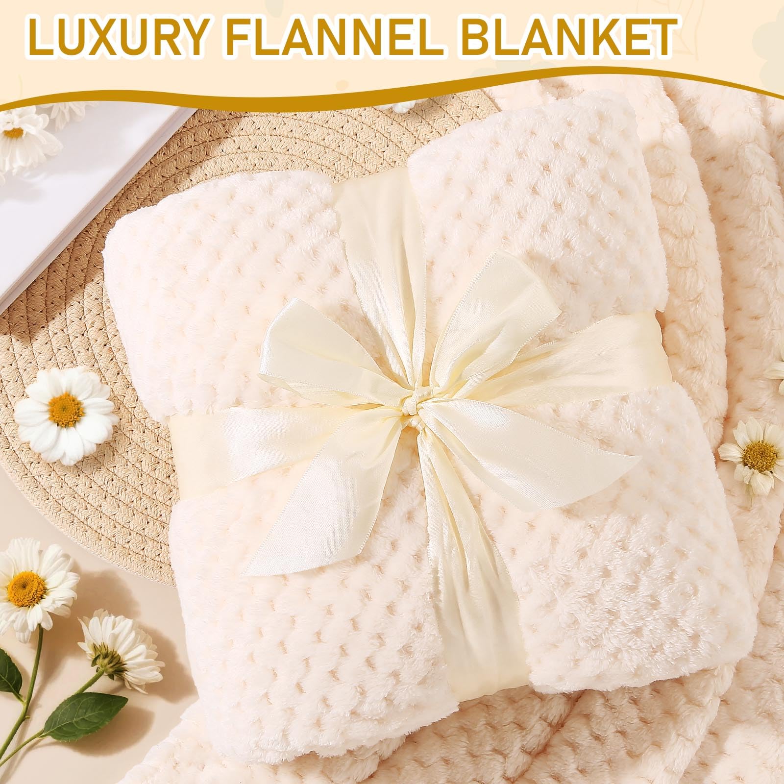 Wasocol luxury knitted tassel blanket for warmth and charm