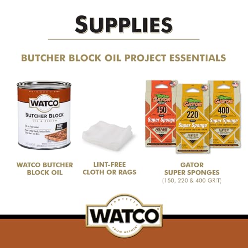 Watco bottle label close-up with usage details and safety notes