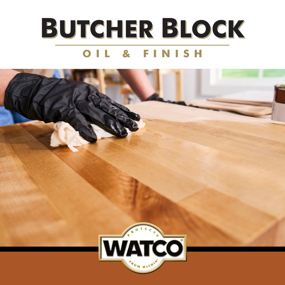 Watco cutting board oil care on indoor wood surfaces keeps boards durable