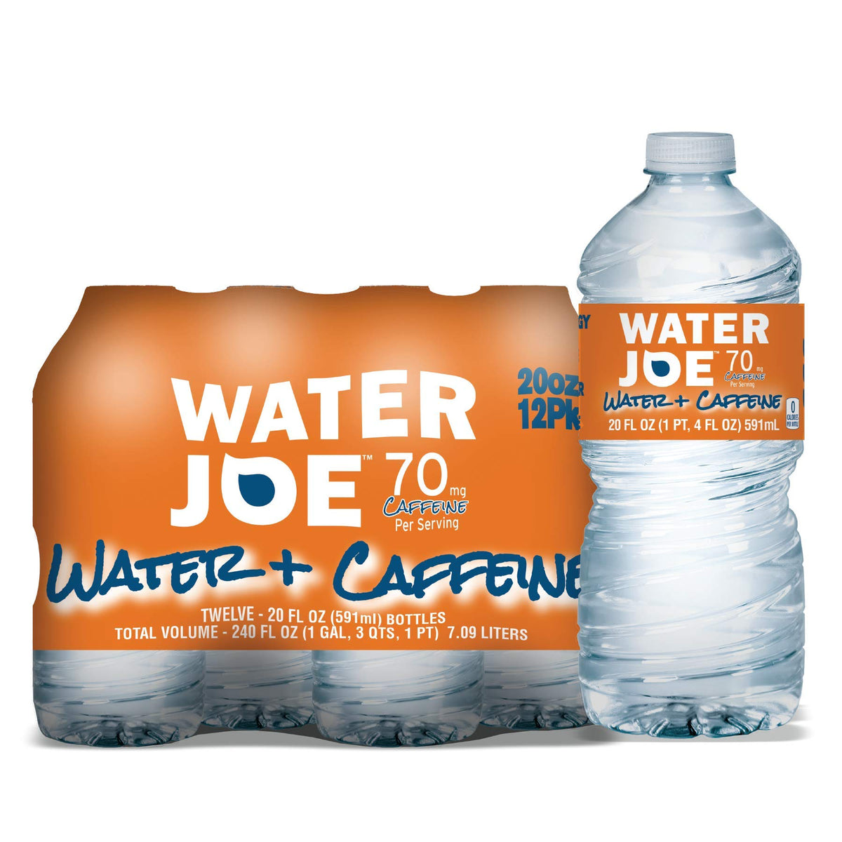 Water Joe caffeinated water bottle pouring for a quick caffeine boost on the go