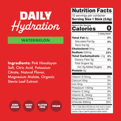 Waterboy Daily hydration pack front shows watermelon flavor label.