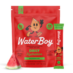 Waterboy Daily hydration stick in pack for on the go electrolytes.