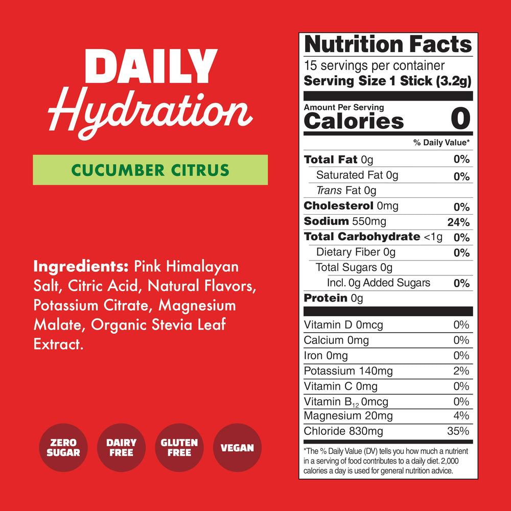Waterboy Daily Hydration watermelon stick suitable for keto and fasting.